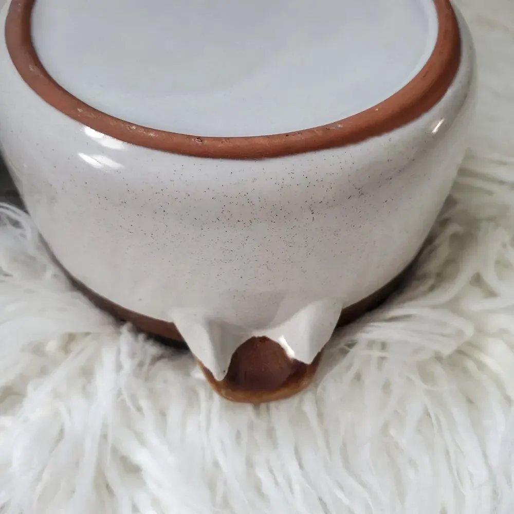 Vintage Stoneware Ceramic Glazed Bean Crock Pot
